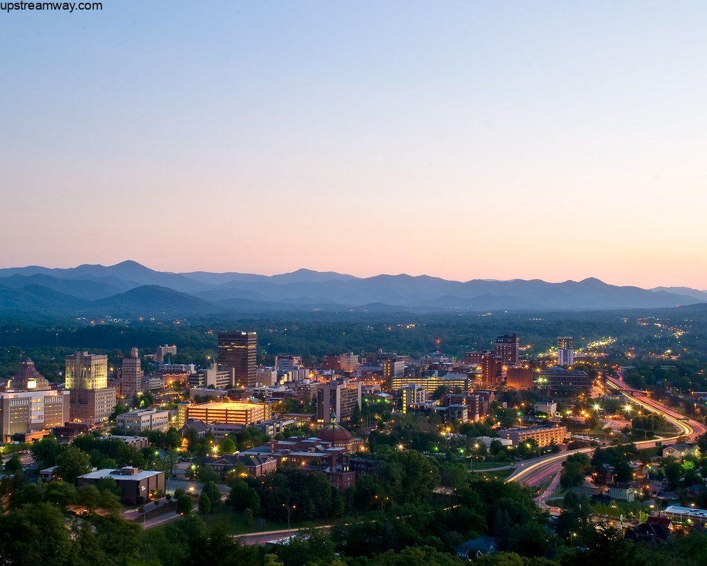 Aerial View Of Asheville NC