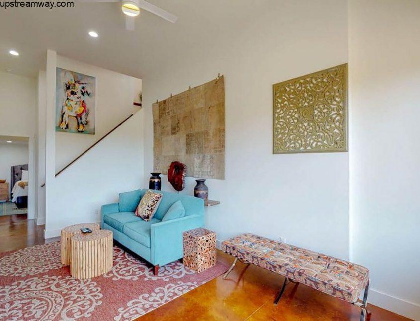 Upstream Way Bachelorette TV Room Area and Staircase Upstream Way Bachelorette TV Room Area and Staircase