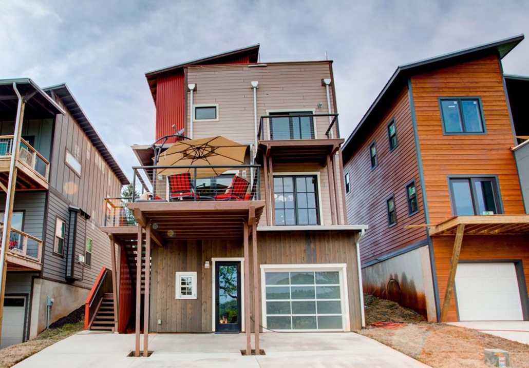 Upstream Way Bohemian Exterior Entrance and Garage Upstream Way Bohemian Exterior Entrance and Garage